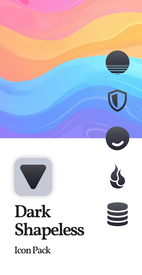 Dark Shapeless Icon Pack screenshot