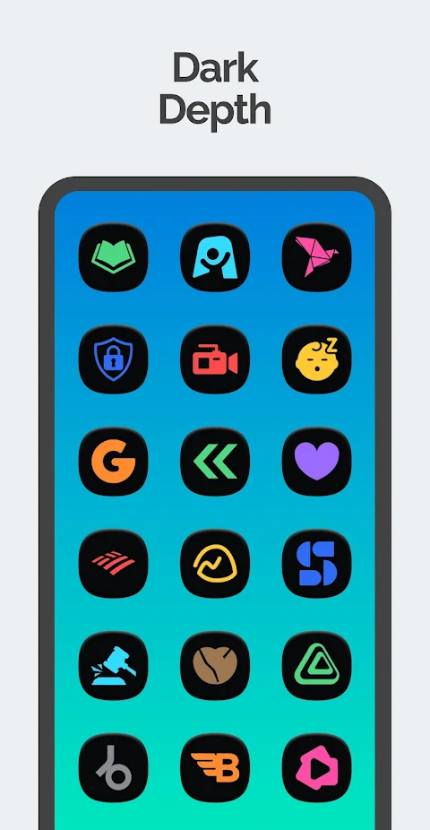 One 3D Chroma Dark Icon Pack screenshot