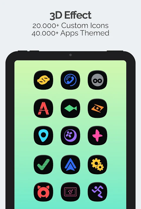 One 3D Chroma Dark Icon Pack screenshot