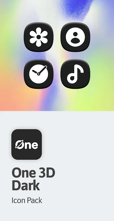 One 3D Dark Icon Pack screenshot