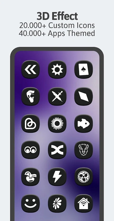 One 3D Dark Icon Pack screenshot