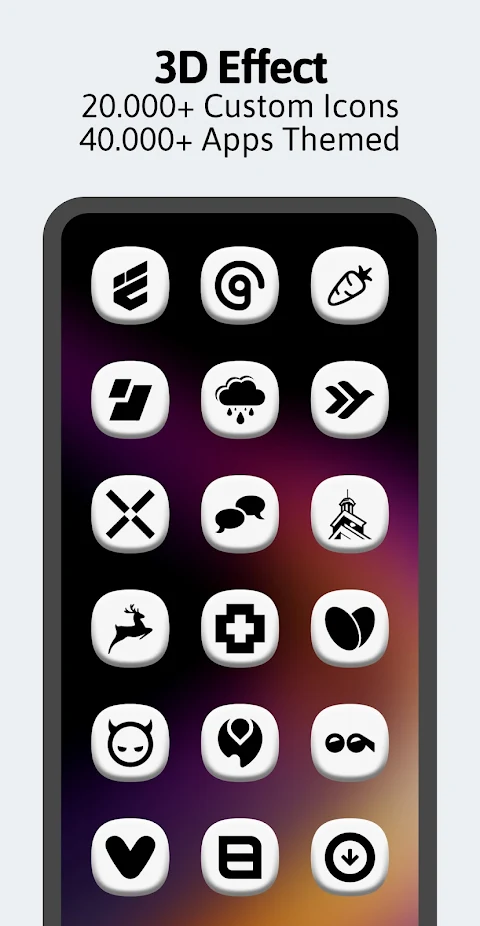 One 3D White Icon Pack screenshot