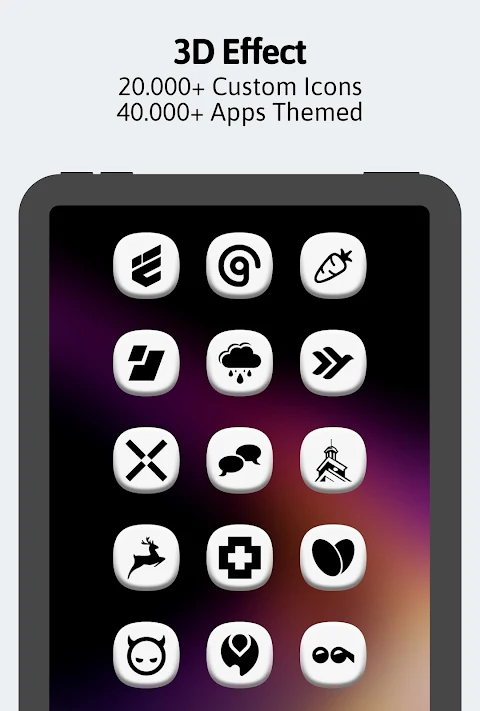 One 3D White Icon Pack screenshot