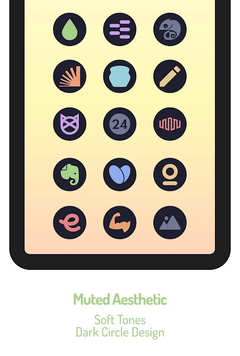 Pastel Dark Icon Pack screenshot