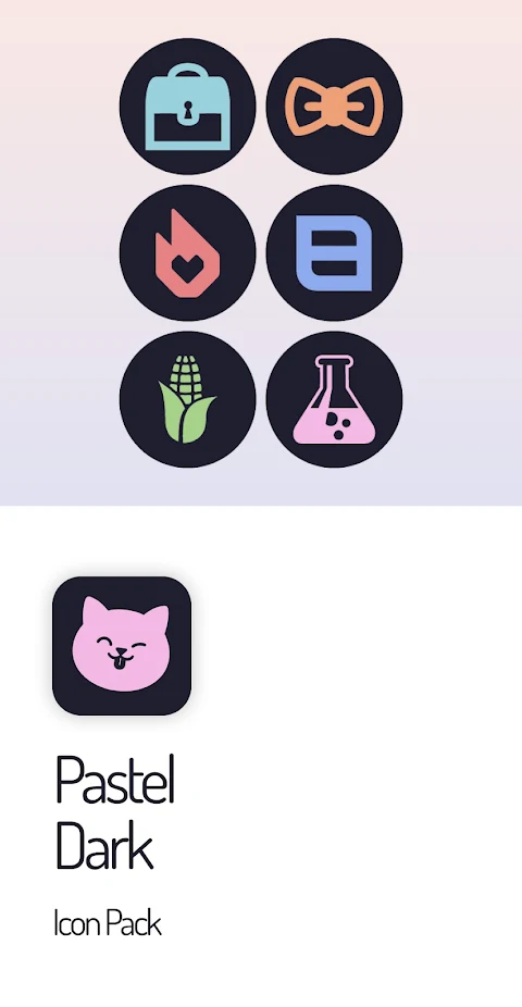 Pastel Dark Icon Pack screenshot