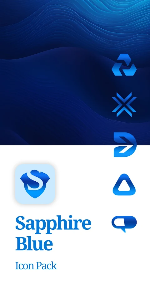 Sapphire Blue Icon Pack screenshot