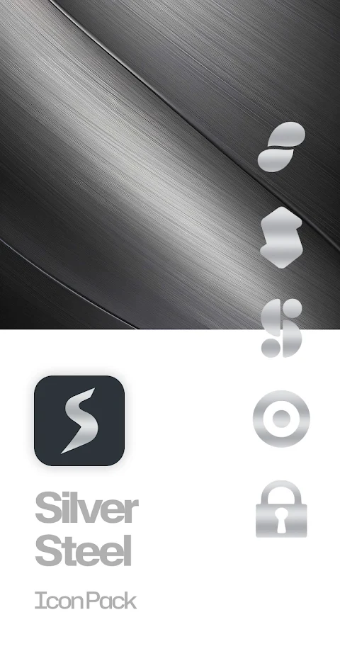 Silver Steel Icon Pack screenshot