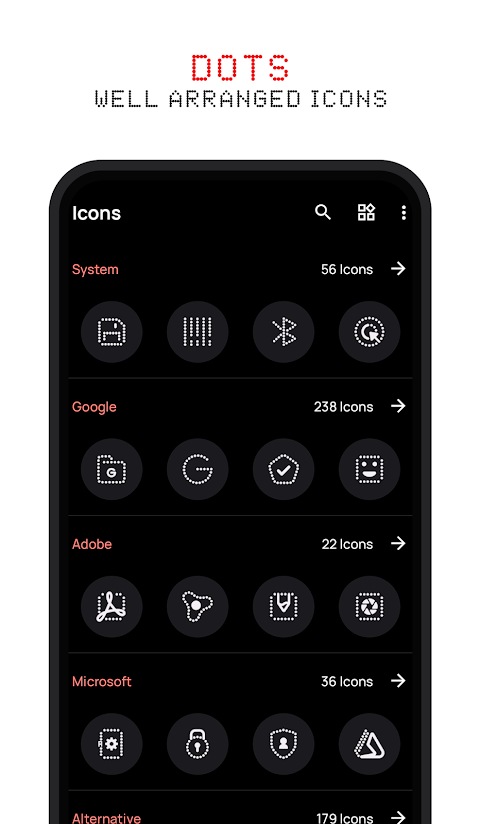 Dots : Adaptive Icon pack screenshot