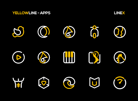 YellowLine Icon Pack : LineX screenshot