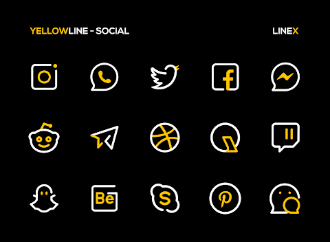 YellowLine Icon Pack : LineX screenshot