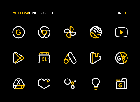 YellowLine Icon Pack : LineX screenshot