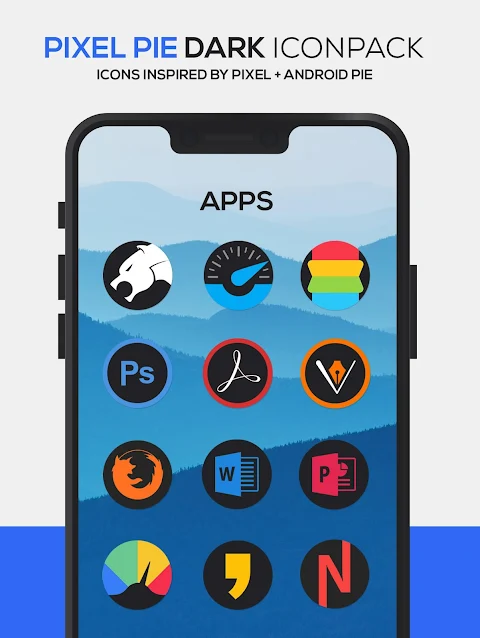 Pixel DARK Icon Pack screenshot