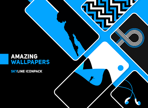 SkyLine Icon Pack : LineX Blue screenshot