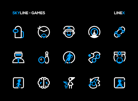 SkyLine Icon Pack : LineX Blue screenshot
