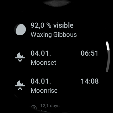 Moon on Wear screenshot