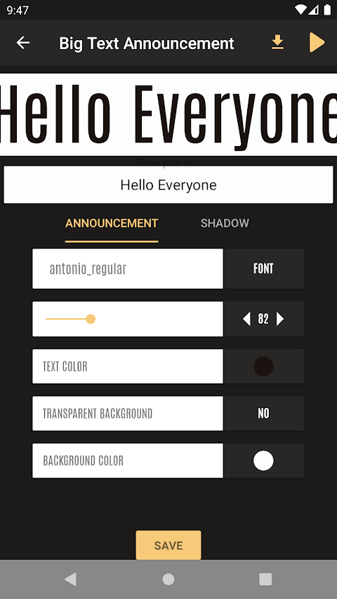 Shout Screen – Big Text Screen screenshot
