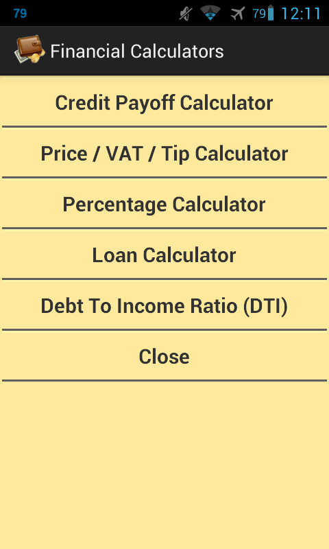 Financial Loan Calculators screenshot