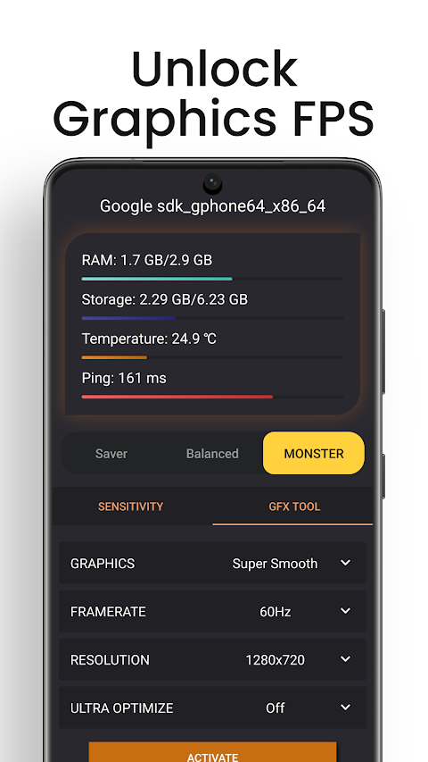 Macro Fire Sensi FF Game Mode screenshot