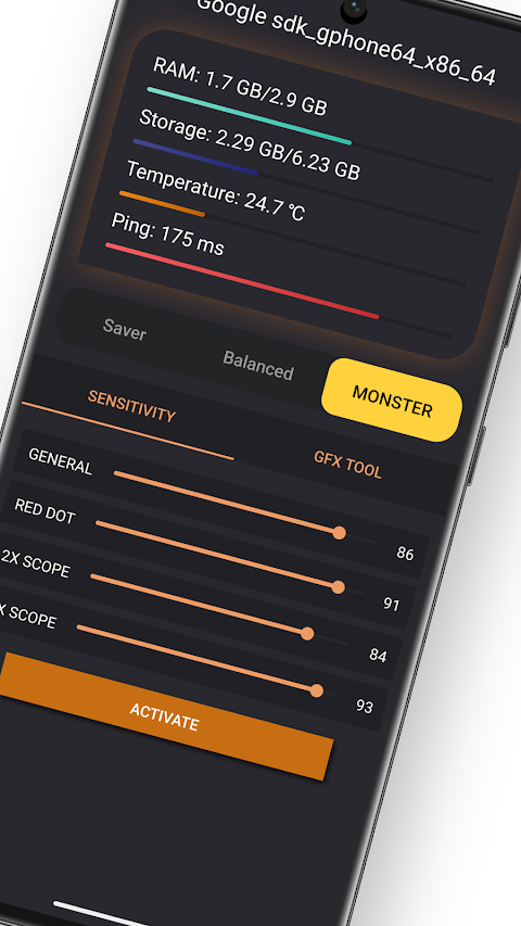 Macro Fire Sensi FF Game Mode screenshot