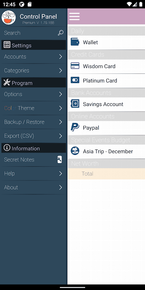 EvoWallet Premium screenshot