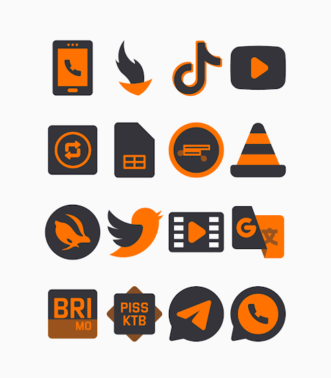 Pumpkin – Orange Icon Pack screenshot