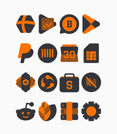 Pumpkin – Orange Icon Pack screenshot