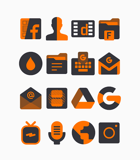Pumpkin – Orange Icon Pack screenshot