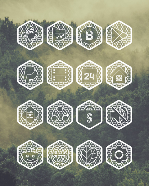 Hexanet White – Icon Pack screenshot