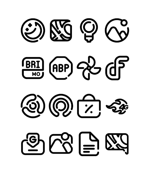 LineBula Black – Icon Pack screenshot