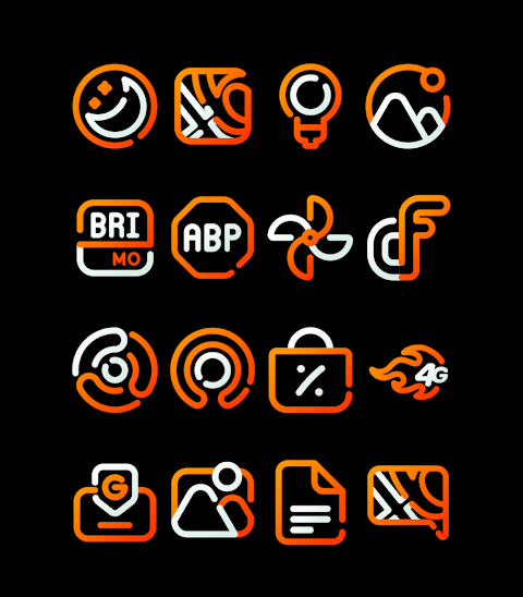 MangoLine – Orange Icon Pack screenshot