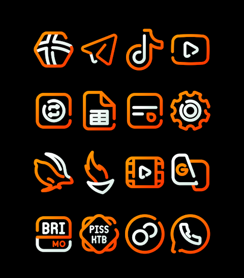 MangoLine – Orange Icon Pack screenshot