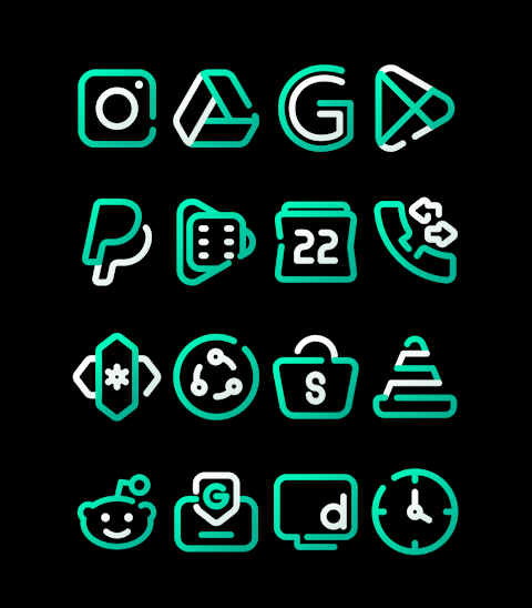 ToscaLine – Turqoise Icon Pack screenshot