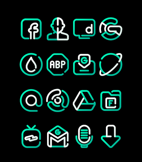 ToscaLine – Turqoise Icon Pack screenshot