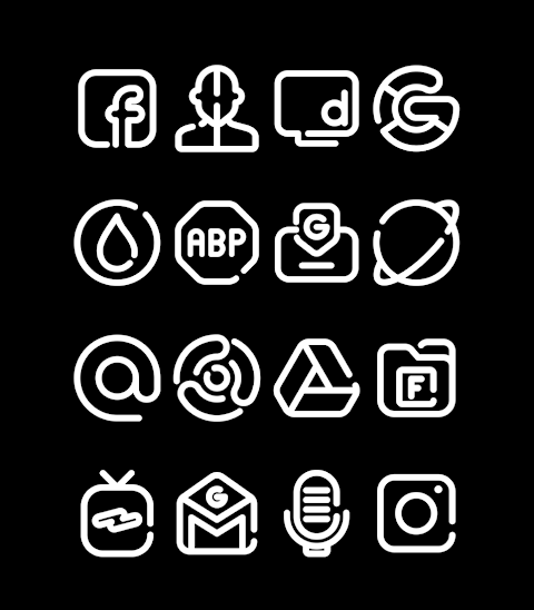 LineBula White – Icon Pack screenshot