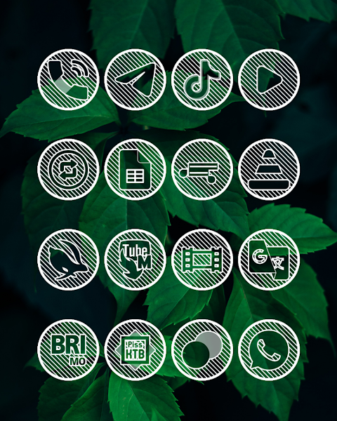 Lines Circle – White Icon Pack screenshot