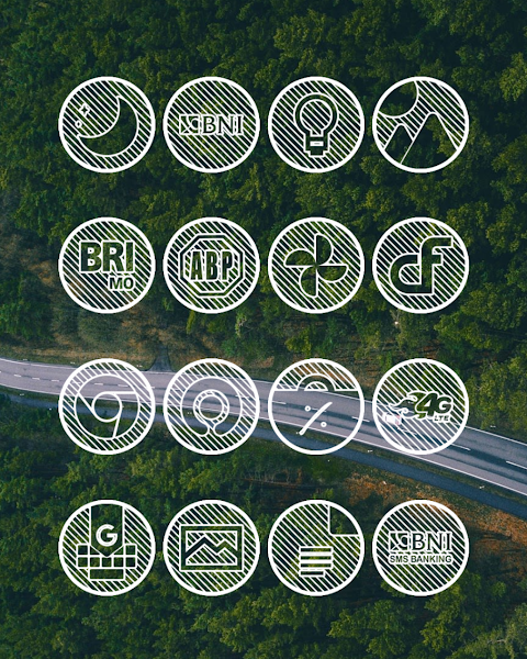 Lines Circle – White Icon Pack screenshot