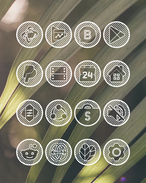Lines Circle – White Icon Pack screenshot