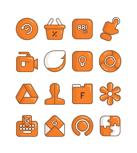 Carrot – Orange icon pack screenshot