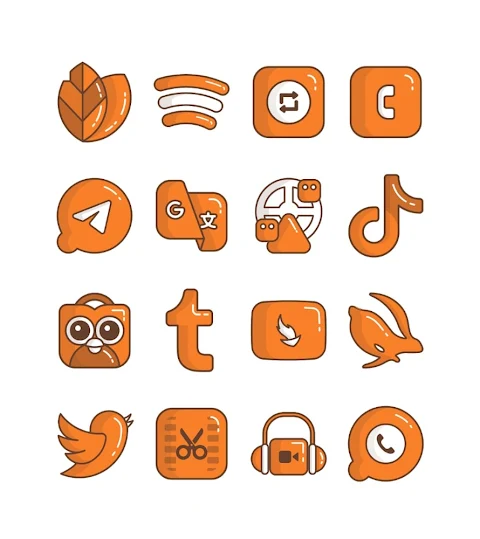 Carrot – Orange icon pack screenshot