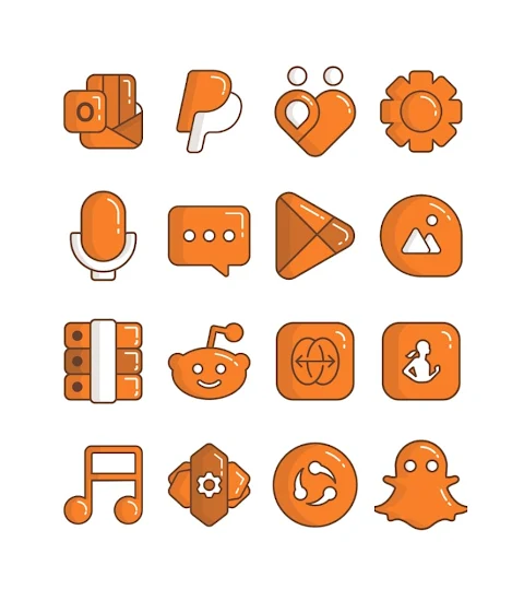 Carrot – Orange icon pack screenshot