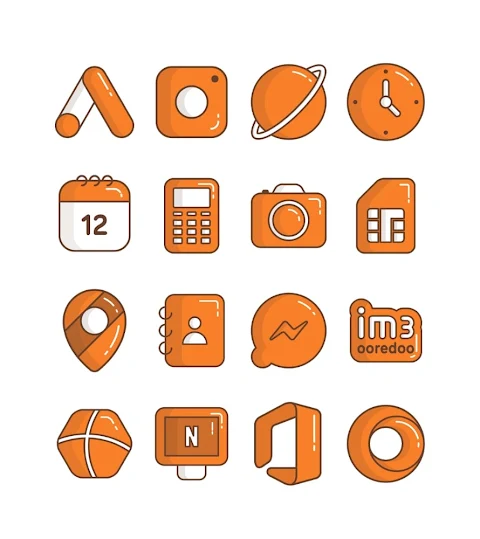Carrot – Orange icon pack screenshot