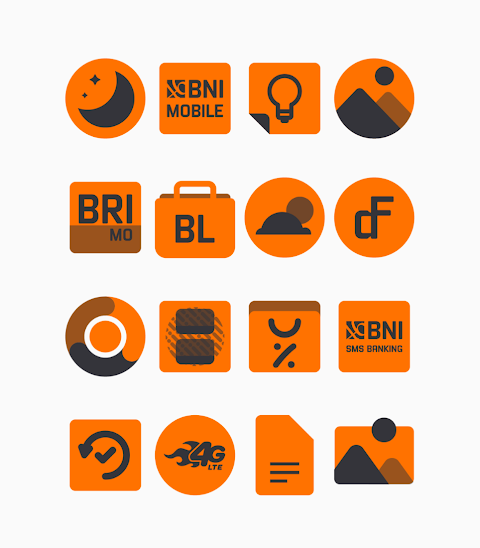 Yaktin Orange – Icon Pack screenshot