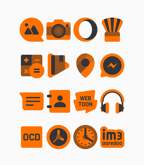 Yaktin Orange – Icon Pack screenshot