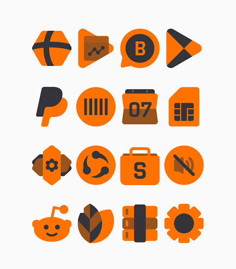 Yaktin Orange – Icon Pack screenshot