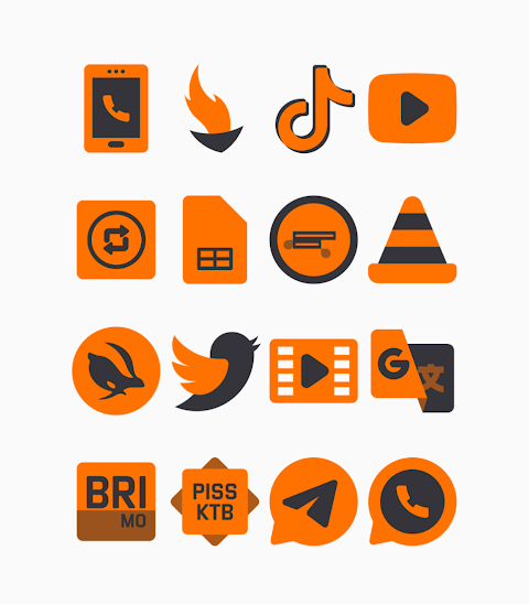 Yaktin Orange – Icon Pack screenshot
