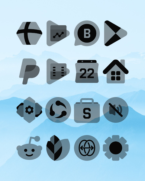Transparent Black – Icon Pack screenshot
