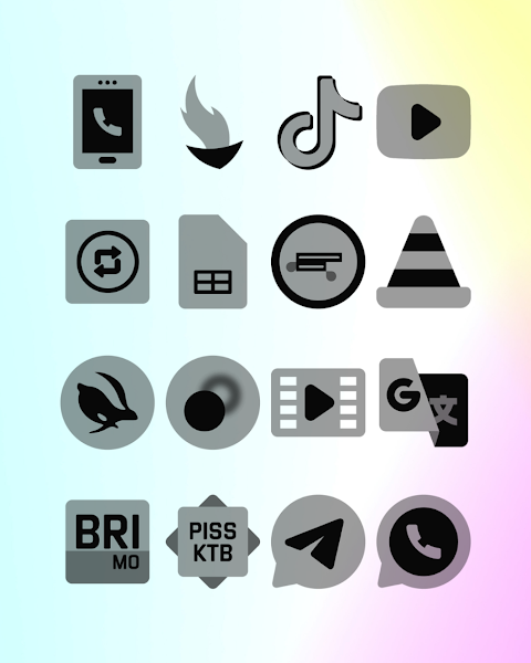 Transparent Black – Icon Pack screenshot