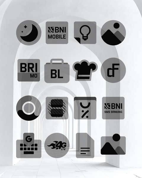 Transparent Black – Icon Pack screenshot