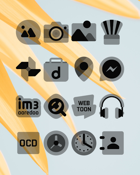 Transparent Black – Icon Pack screenshot