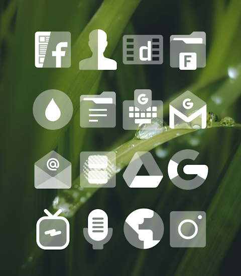 Transparent White – Icon Pack screenshot